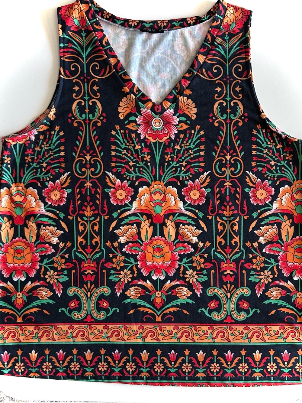 Izuria Floral Boho V-Neck Tank